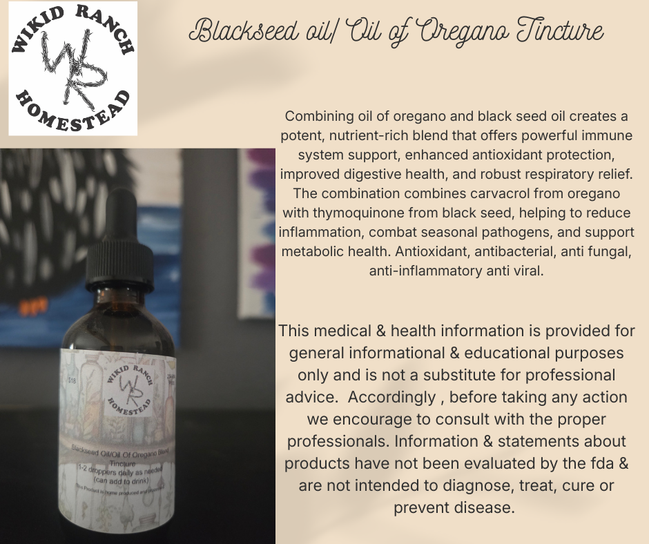 Blackseed Oil / Oil of Oregano Tincture